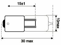 Osram Glühlampe halogen BA9s 12V 5W