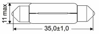 Osram Soffittenlampe 12 V 5 W 11 x 36