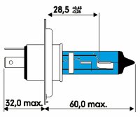 Osram Glühl. CoolBlue Intense H4 12 V 55 W