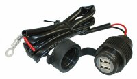 Einbausteckdose mit Gummideckel - 2 x USB-A