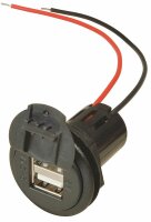 Einbausteckdose mit Deckel - 2 x USB-A