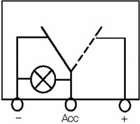 Hella - Wippschalter gelb beleuchtet 12V