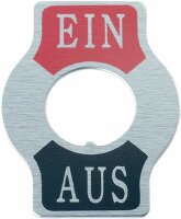 Schild EIN-AUS zu Kippschalter