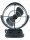 Seekr - Sirocco II 12/24 V Ventilator 360° schwarz, 3 Stufen, Abschaltzeituhr, Finger safe