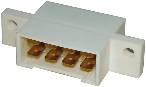 Flachsteck-Element 8-pol. weiss