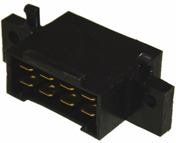 Élément de connexion à fiches plates 8 broches noir