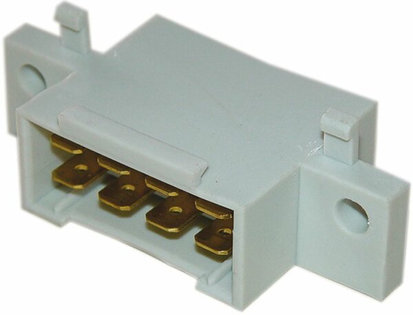 Flachsteck-Element 8-pol. grau