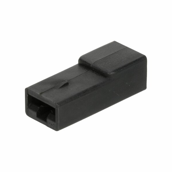 Connexion mâle pour fiches plates, 1 broche, noire