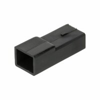 Connexion mâle pour fiches plates, 1 broche, noire