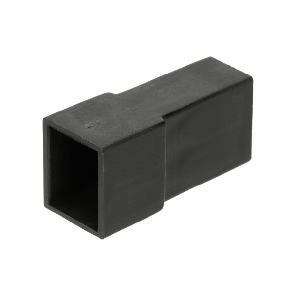 Flachsteckgehäuse schwarz 2-pol weibl.