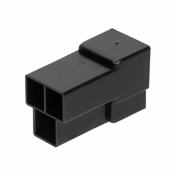 Flachsteckgehäuse schwarz 3-pol U weibl.