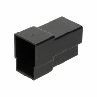 Flachsteckgehäuse schwarz 3-pol U weibl.