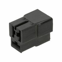 Flachsteckgehäuse schwarz 3-pol U männl.