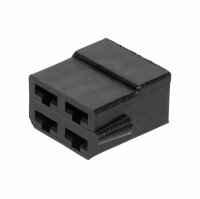 Flachsteckgehäuse schwarz 4-pol männl.