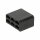 Flachsteckgehäuse schwarz 6-pol männl.