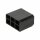 Flachsteckgehäuse schwarz 6-pol männl.