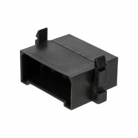 Flachsteckgehäuse schwarz 8-pol weibl.