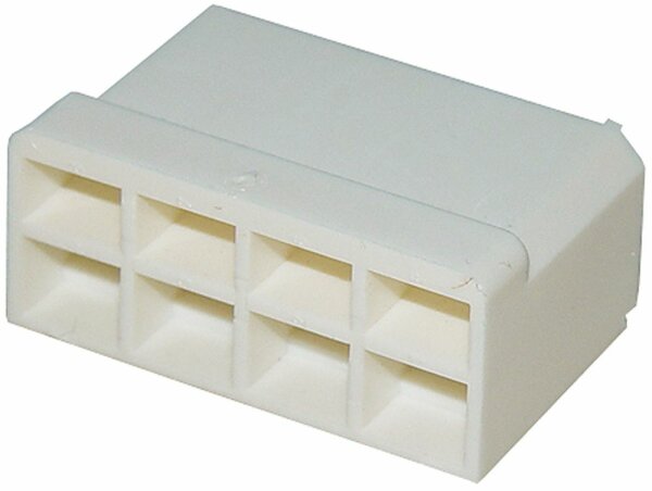 Kupplung für Flachsteckhülsen 8-p. weiss