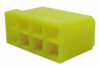 Kupplung für Flachsteckhülsen 8-p. gelb