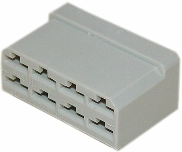 Kupplung für Flachsteckhülsen 8-p. grau