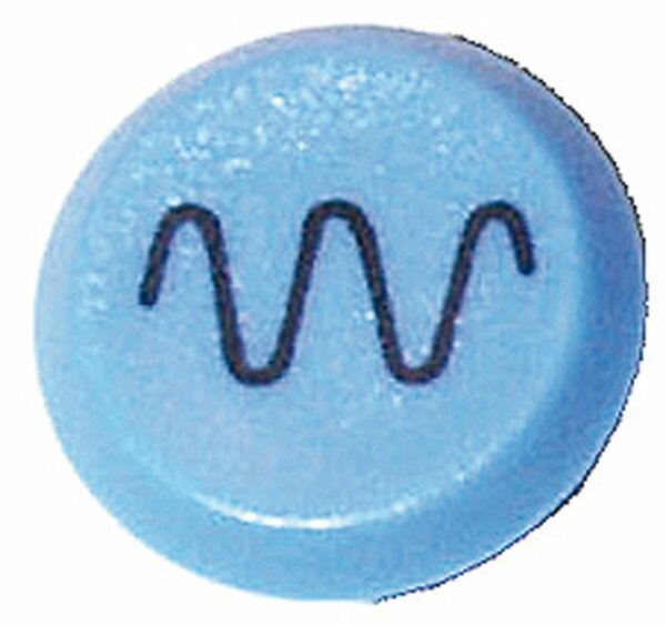 Pneutron Emblem "Vibration blau"