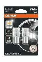 OSRAM - 2 x LED-Lampe BAY15d 12 V gelb