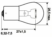 Osram Glühlampe BA15s 24V 15W