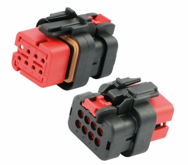 AMPSeal 16 - Buchsengehäuse 8-pol. Key A rot