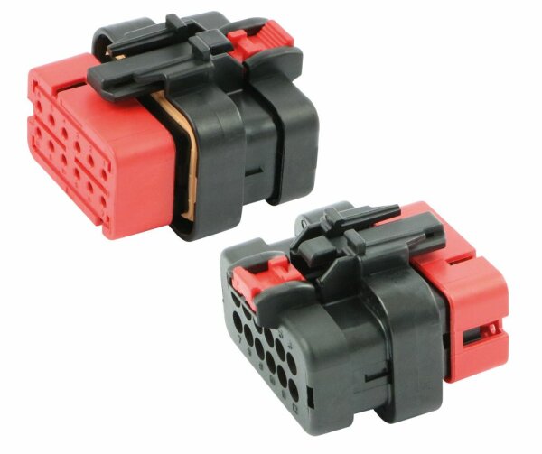 AMPSeal 16 - Buchsengehäuse 12-pol. Key A rot