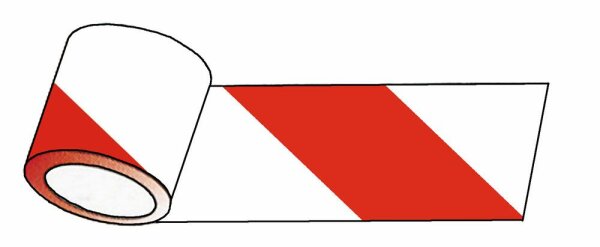 Ruban réfléchissant droite rouge/blanc 100mm