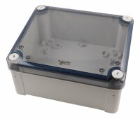 Kunststoffbox mit transparentem Deckel IP66