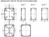Kunststoffbox mit transparentem Deckel IP66