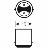 Lampenfassung BA15d 2-pol