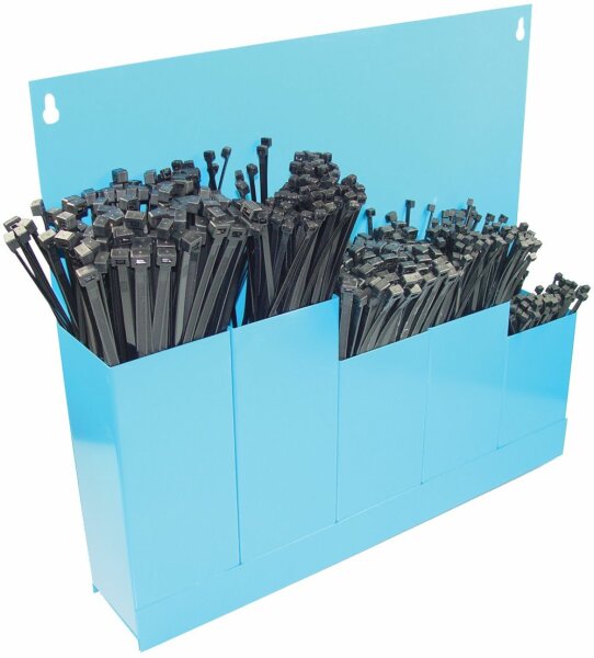 Wandhalter m. 500 LKW-Kabelbindern schwarz