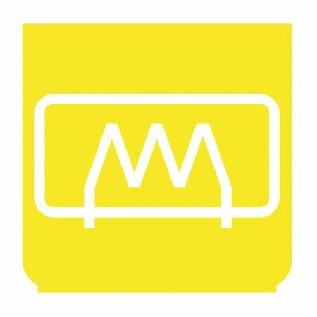 Emblem - Heckscheibenheizung gelb/weiss