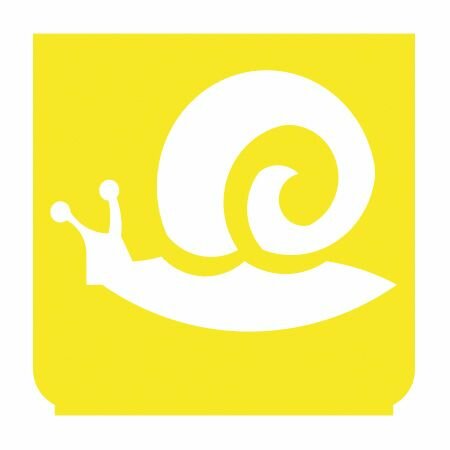 Emblem - Schnecke (langsam) gelb/weiss