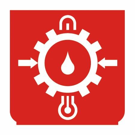 Symbole - pression dhuile rouge