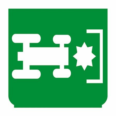 Emblem - Antrieb vorne grün