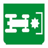 Emblem - Antrieb vorne grün