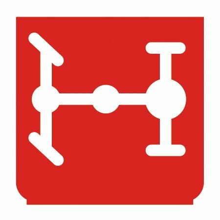 Emblem - Differentialsperre hinten rot