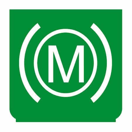 Symbole - frein du moteur vert