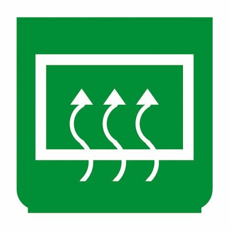 Emblem - Heckscheibenheizung grün