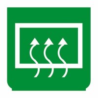 Emblem - Heckscheibenheizung grün