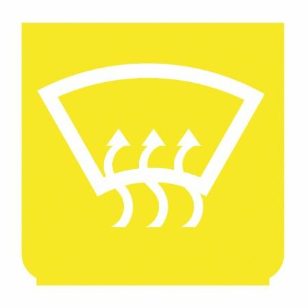 Emblem - Heizung + Ventilation gelb/weiss