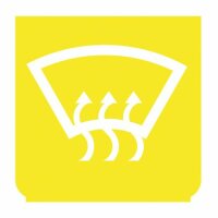 Emblem - Heizung + Ventilation gelb/weiss