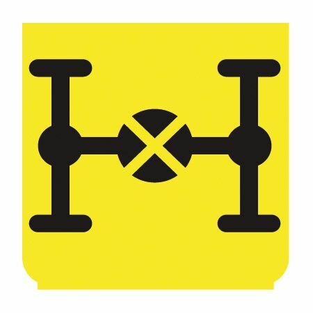 Emblem - Differentialsperre gelb/schwarz