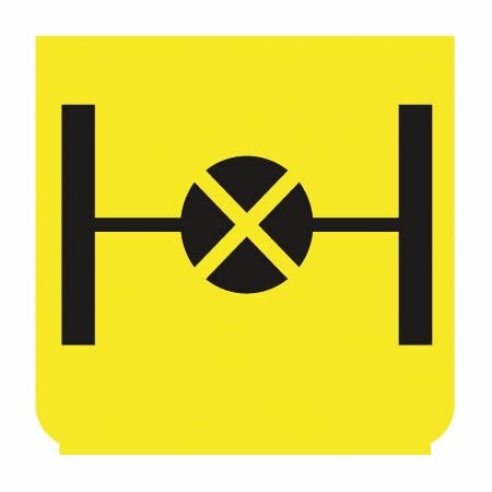 Emblem - Differentialsperre gelb/schwarz