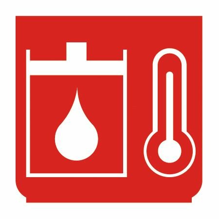 Emblem - Öltemperatur rot