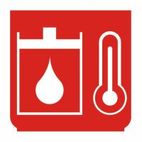 Emblem - Öltemperatur rot