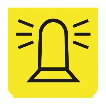 Emblem - Drehleuchte gelb/schwarz